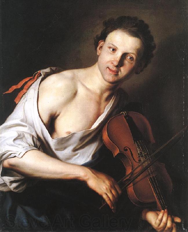 KUPECKY, Jan Young Man with a Violin Norge oil painting art
